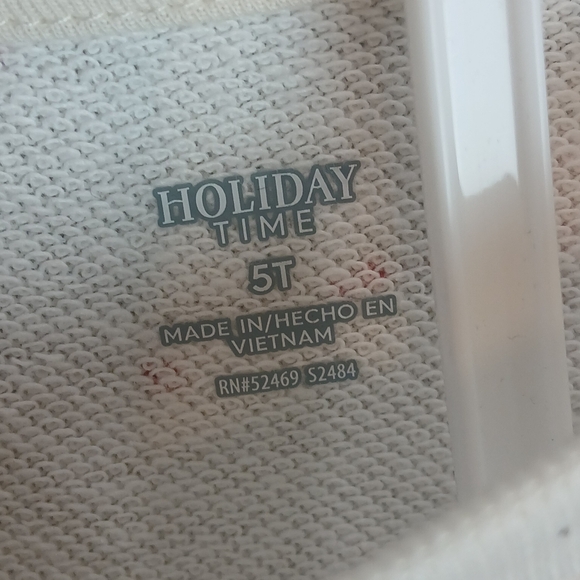 NWT Holiday Time Toddler Sweatshirt with Gingerbread Sugarplum Fairy Print 5T - Picture 5 of 6